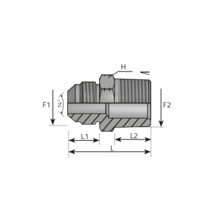 Adapter male JIC – male NPT. (AMJ..MN)